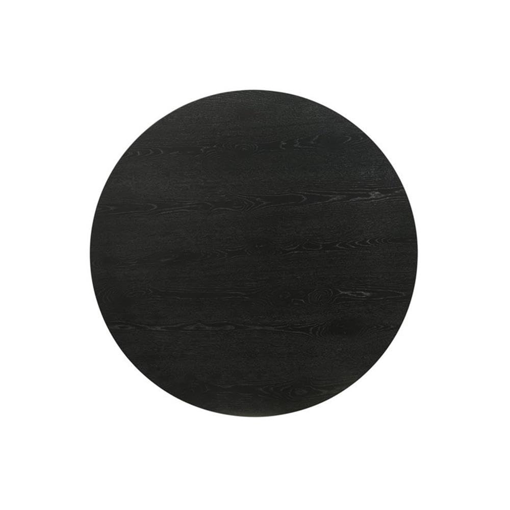 Ebony Black 22-inch Round Wood-Grain End Table T3742