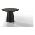 Ebony Black 22-inch Round Wood-Grain End Table T3742