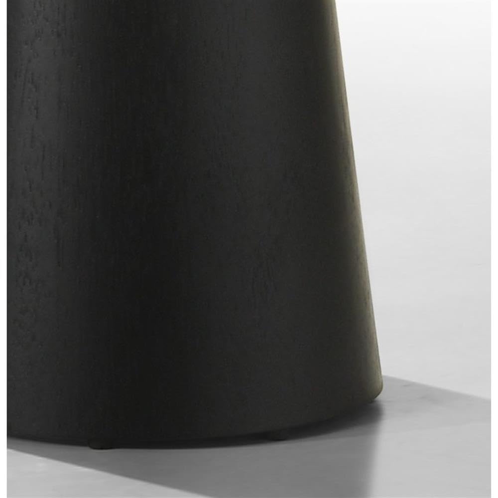 Ebony Black 22-inch Round Wood-Grain End Table T3742