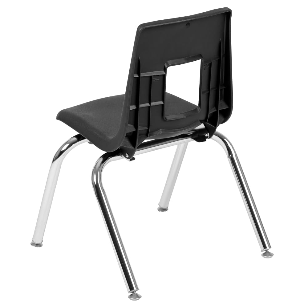 Black 14-inch Stack School Chair T184028