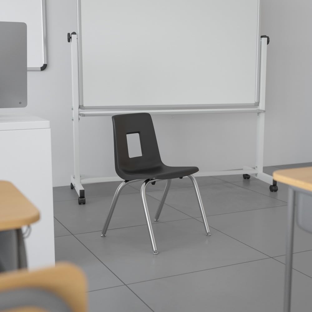 Black 14-inch Stack School Chair T184028