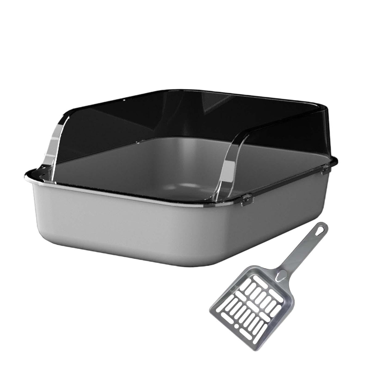 Open Top Sifting Litter Box Gray V26270