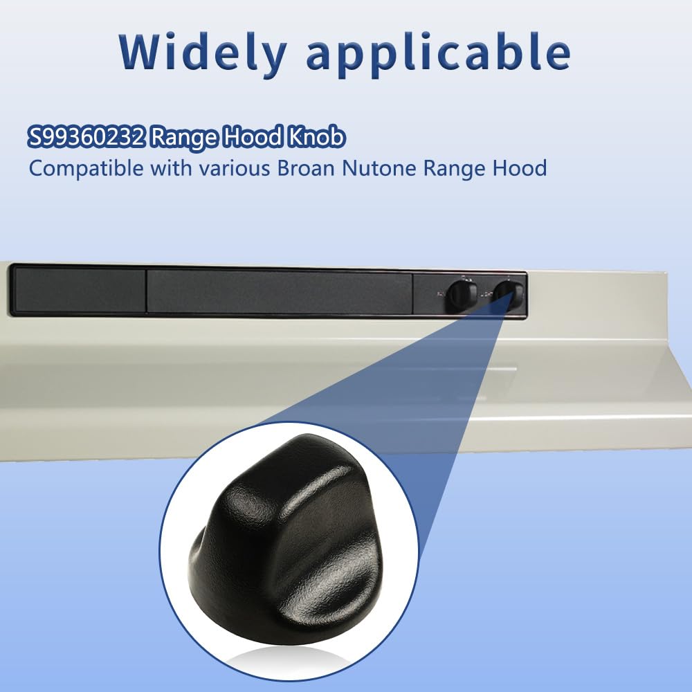 Black Range Hood Knob Replacement Part V32308