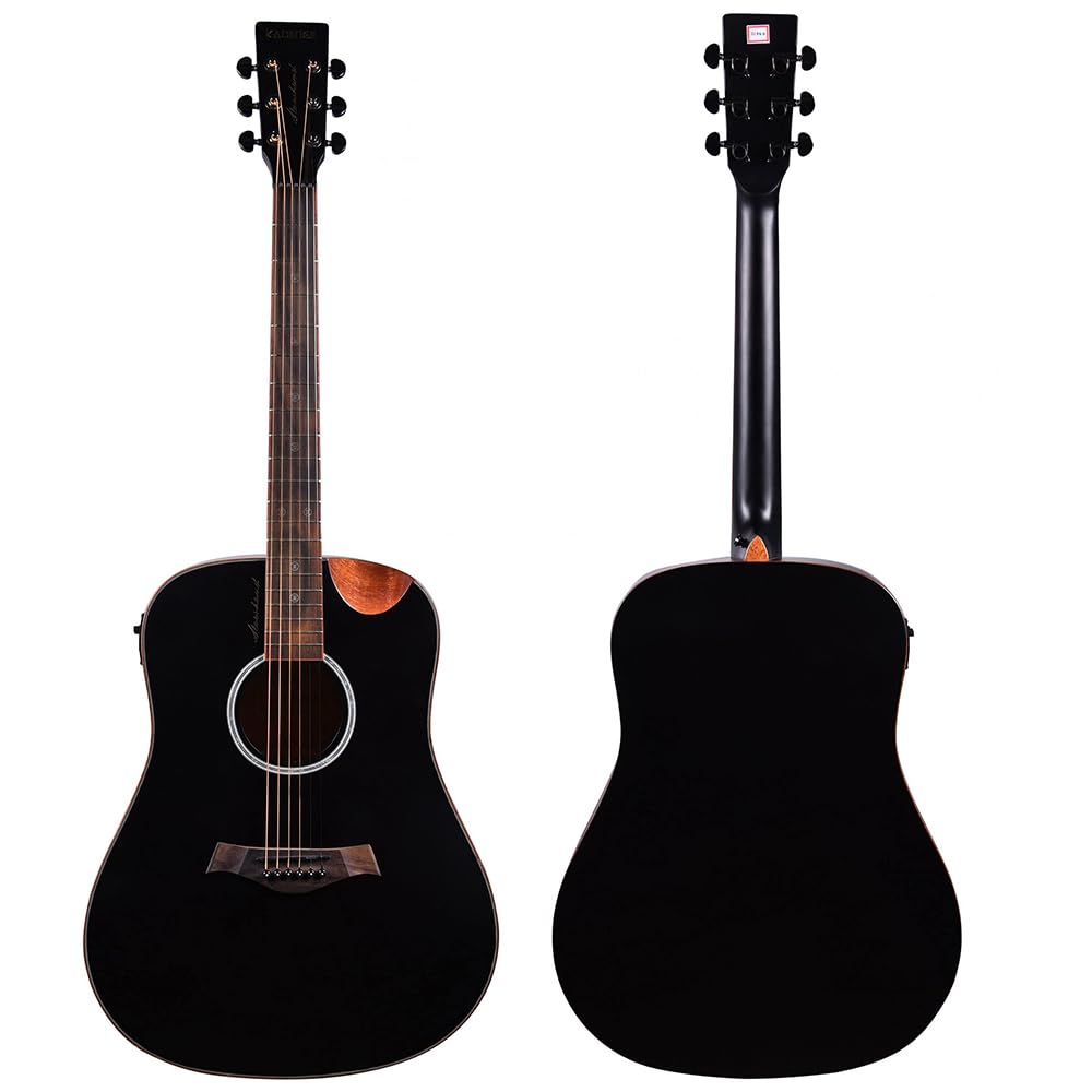 41” Black Spruce Wood Electro-Acoustic Guitar with Built-in Pickup P8564