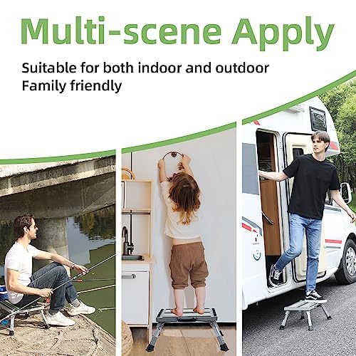 4-Level Adjustable Folding Iron RV Step Stool U643840