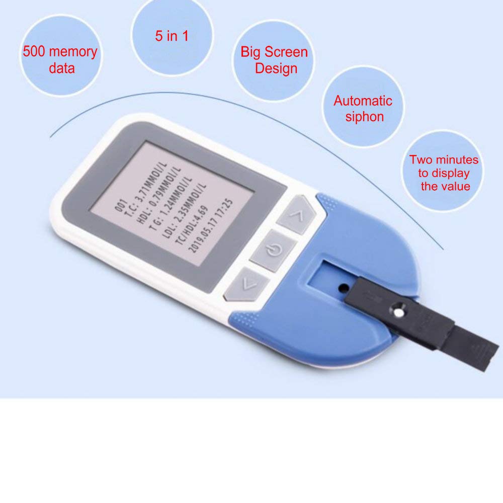 Lipid Test Meter Cholesterol Test Kit with 10xStrips Y72194