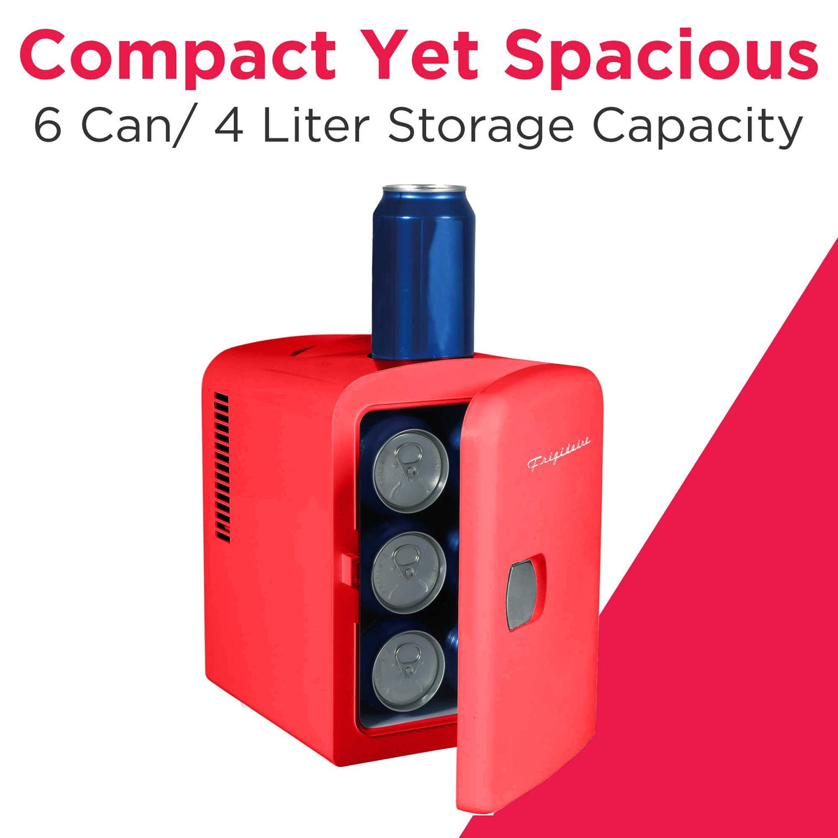 Portable Mini Fridge Cooler, 4 Liter, Red L357