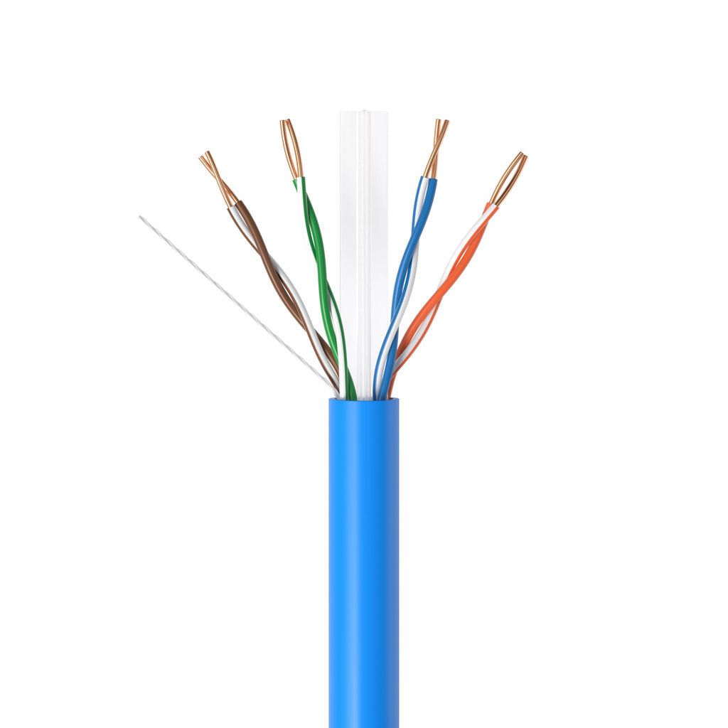 1000ft Plenum CMP CAT6 Solid Cable Blue Y887