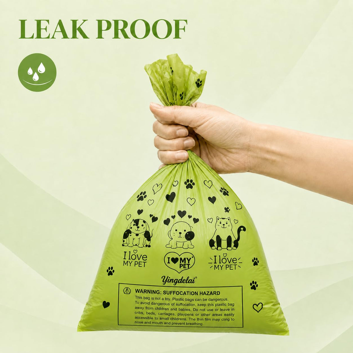 Biodegradable 540 Count Dog Poop Bag with Dispenser Y412889