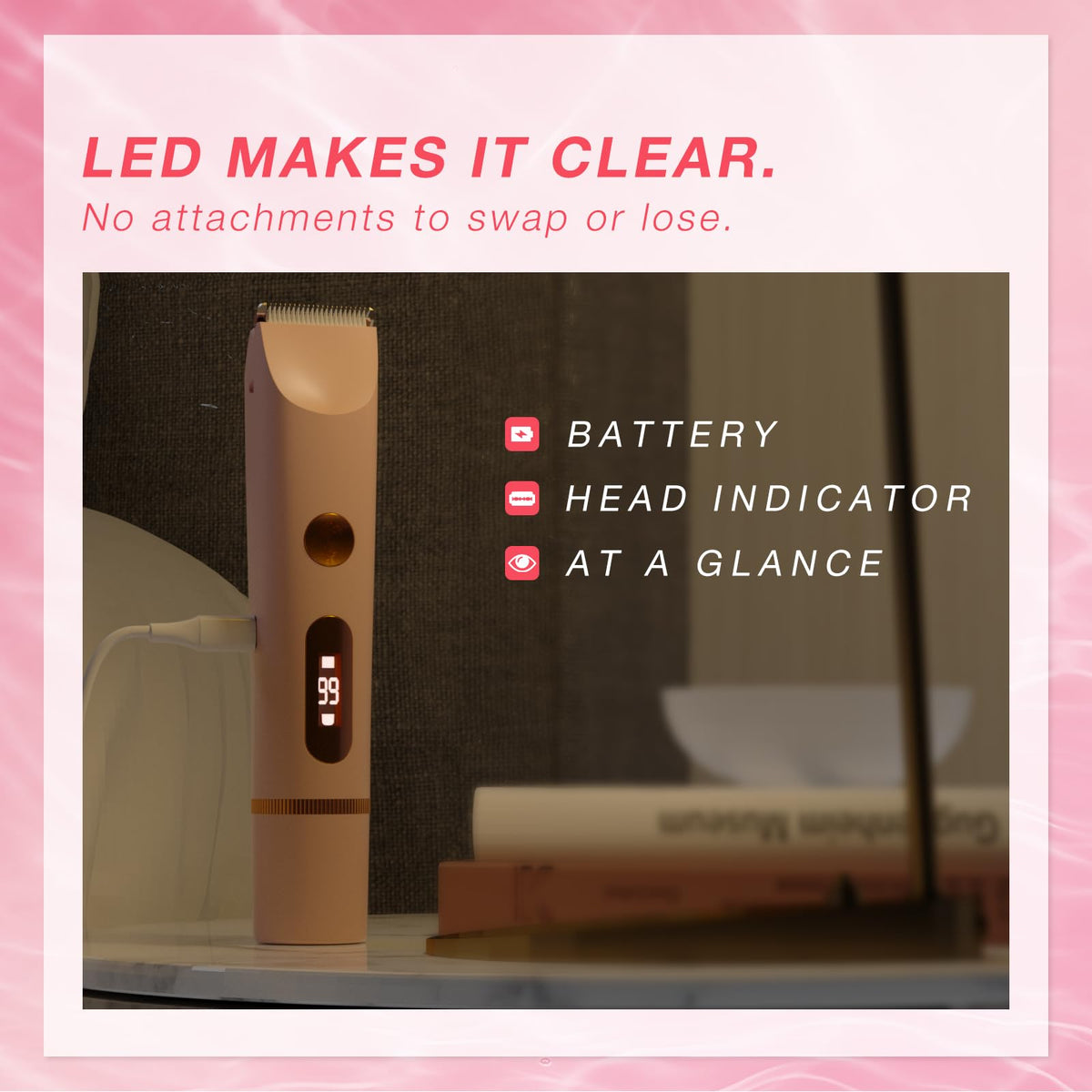 Dual-Head Electric Body Hair Trimmer IP67 Waterproof USB-C Rechargeable W575