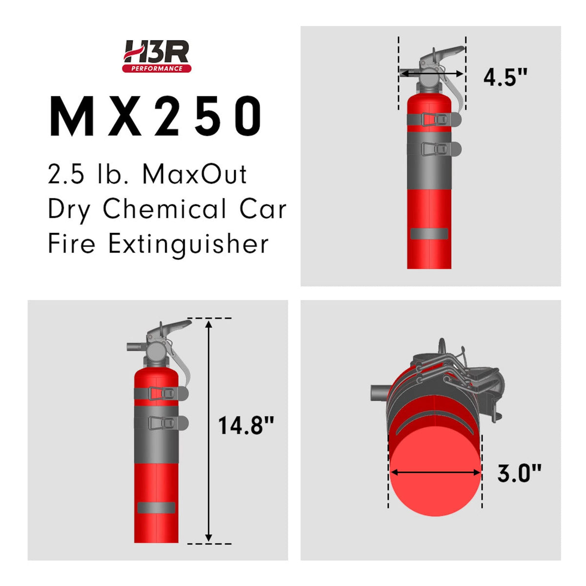 2.5 lbs Black Refillable Dry Chemical Fire Extinguisher Y267