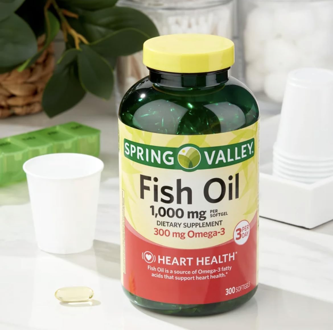 Fish Oil Softgels 1000 mg 300 Count T71279