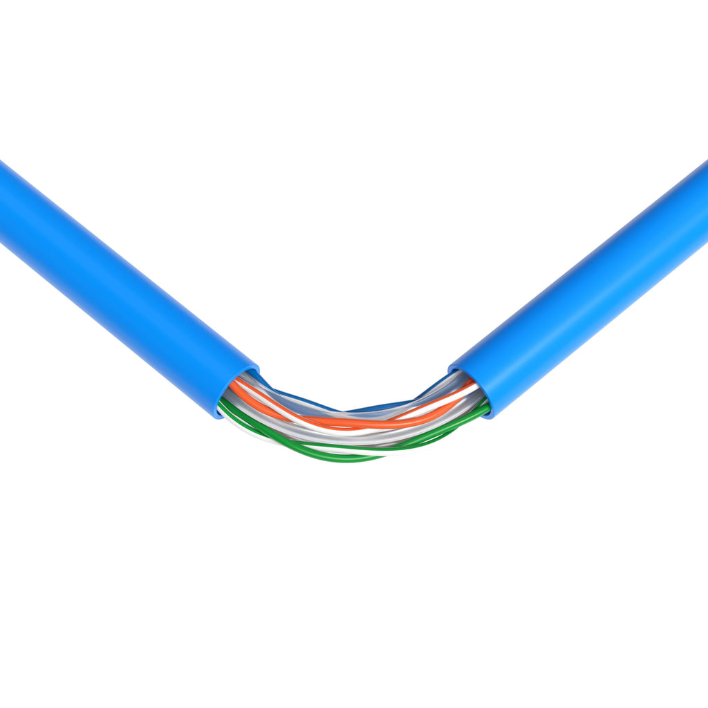1000ft Plenum CMP CAT6 Solid Cable Blue Y887