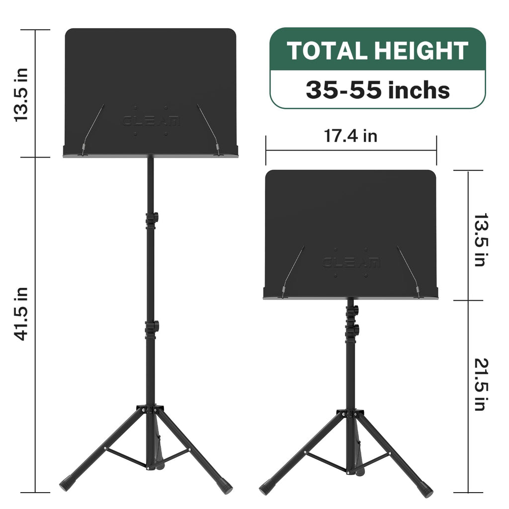 Black Metal Sheet Music Stand with Carrying Bag C767