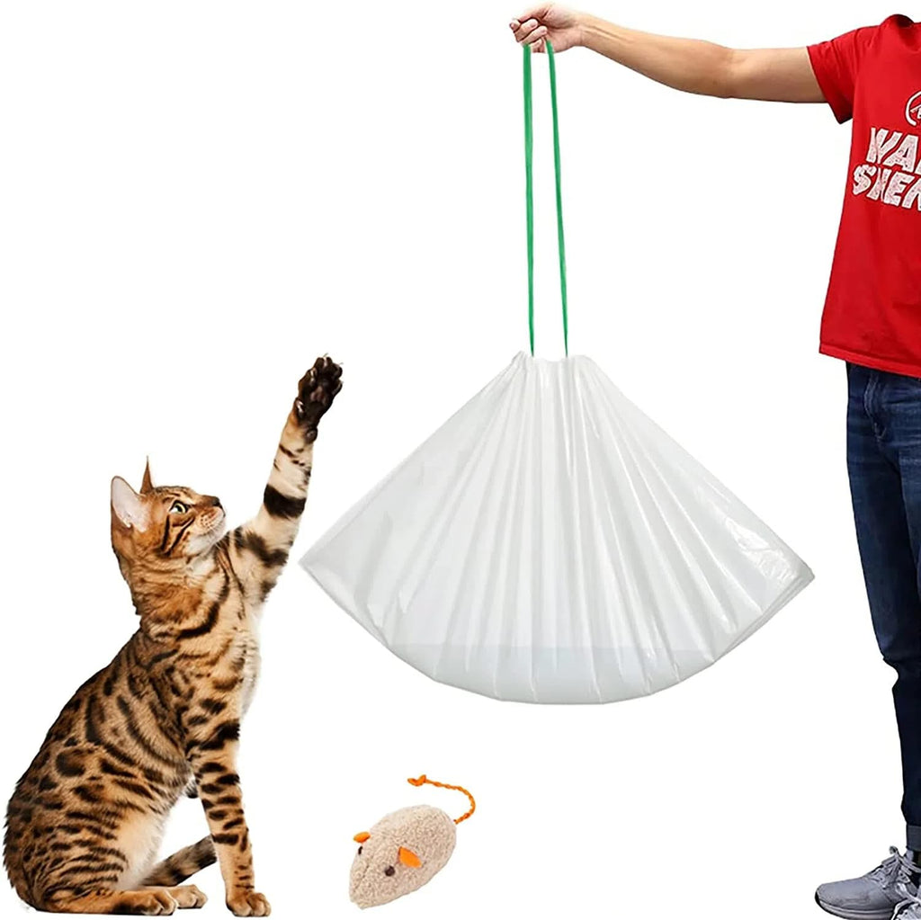 40 Count Cat Litter Box Liners with Drawstring P7939