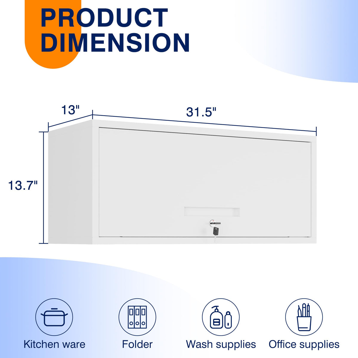 Metal Wall Mounted Storage Cabinet with Doors H781