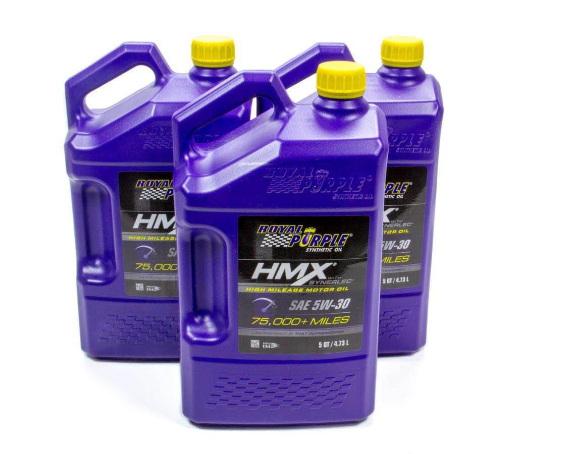 SAE 5W-30 High-Mileage Synthetic Motor Oil 5 Quart Case of 3 A756284