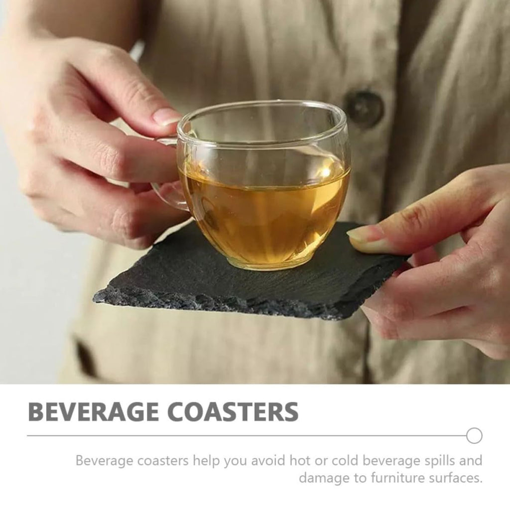 12pcs Natural Stone Square Coasters Set E5781