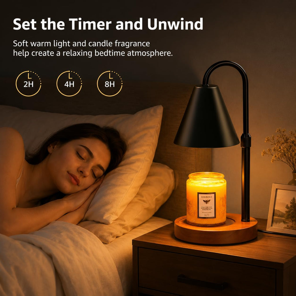 Flameless Candle Warmer Lamp with Timer and Dimmer Z193