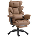 Brown Ergonomic Office Chair with Footrest M295