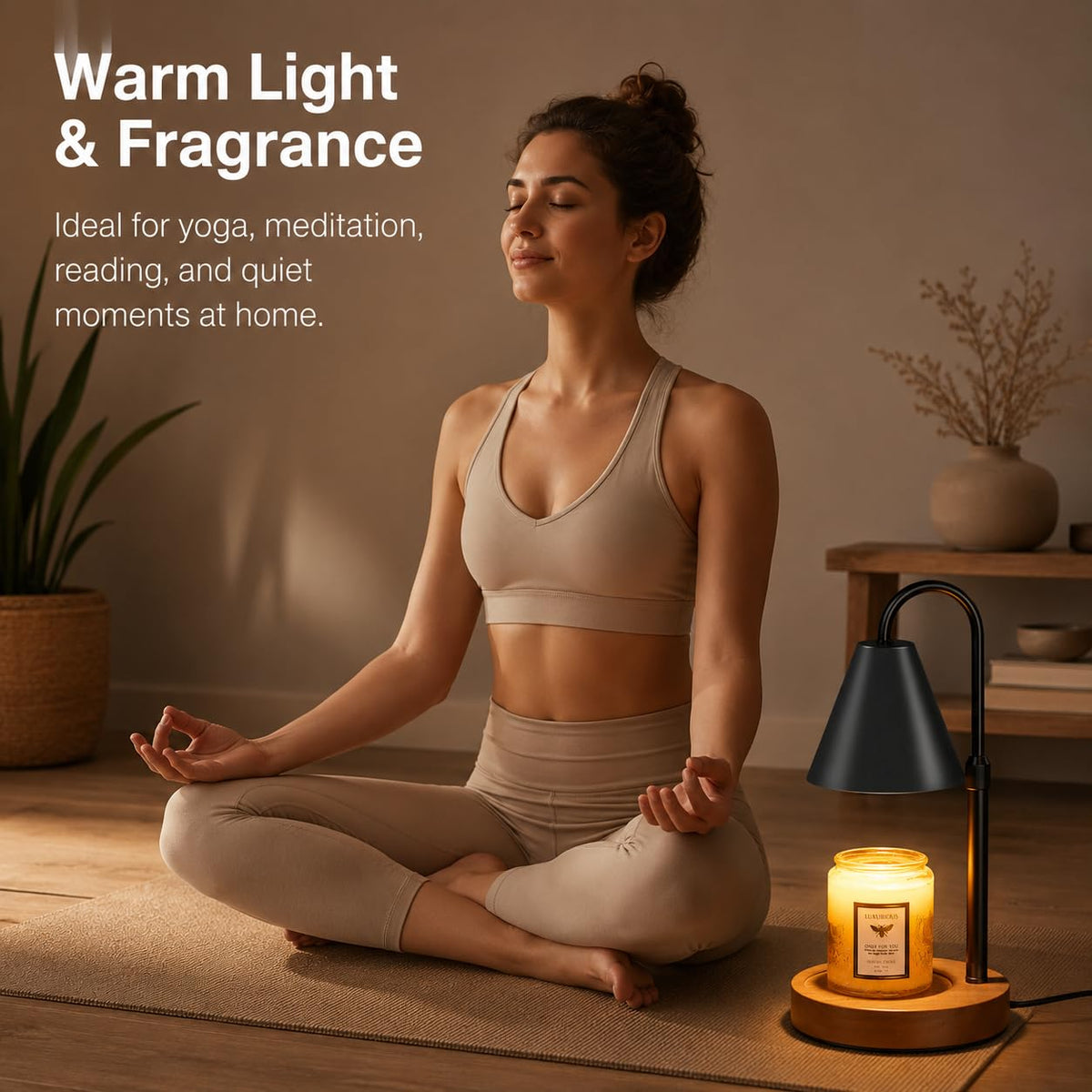Flameless Candle Warmer Lamp with Timer and Dimmer Z193