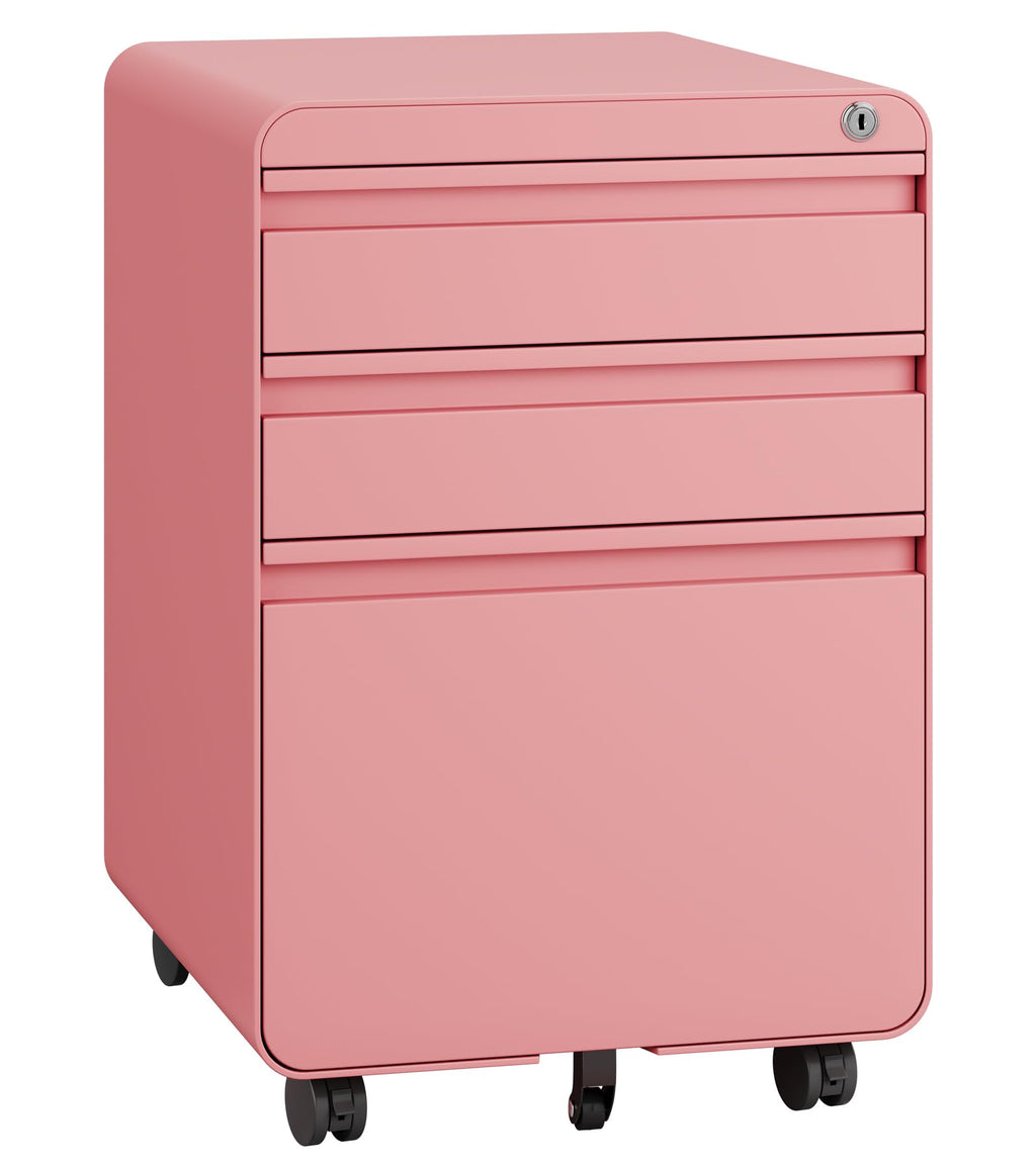 3 Drawer Metal Rolling File Cabinet E3804