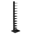 Black 12 Shelf Metal Book Tower S5617