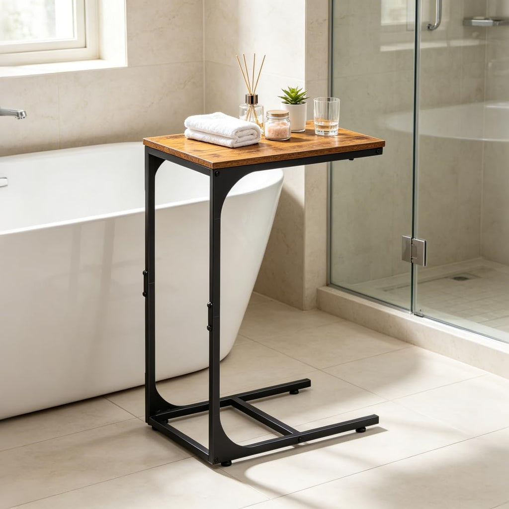 C-Shaped End Table Set of 2 Metal Frame W94740
