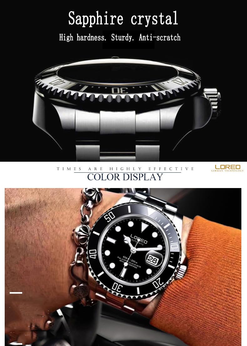 Men's Automatic Watch Sapphire 200M Waterproof W375