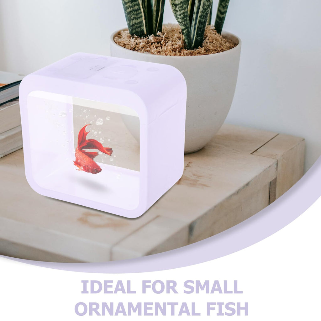 Betta Fish Tank Desktop Aquarium with LED Light J86604