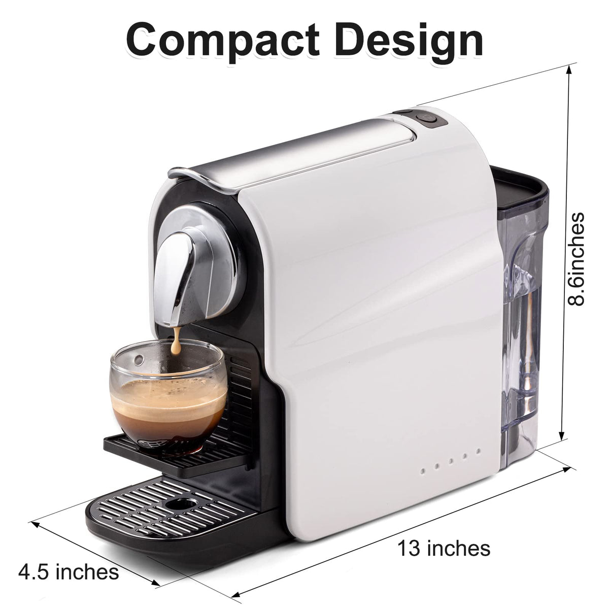 Espresso Pod Machine, 20 Bar, 22oz Removable Water Tank, 1350W X3681