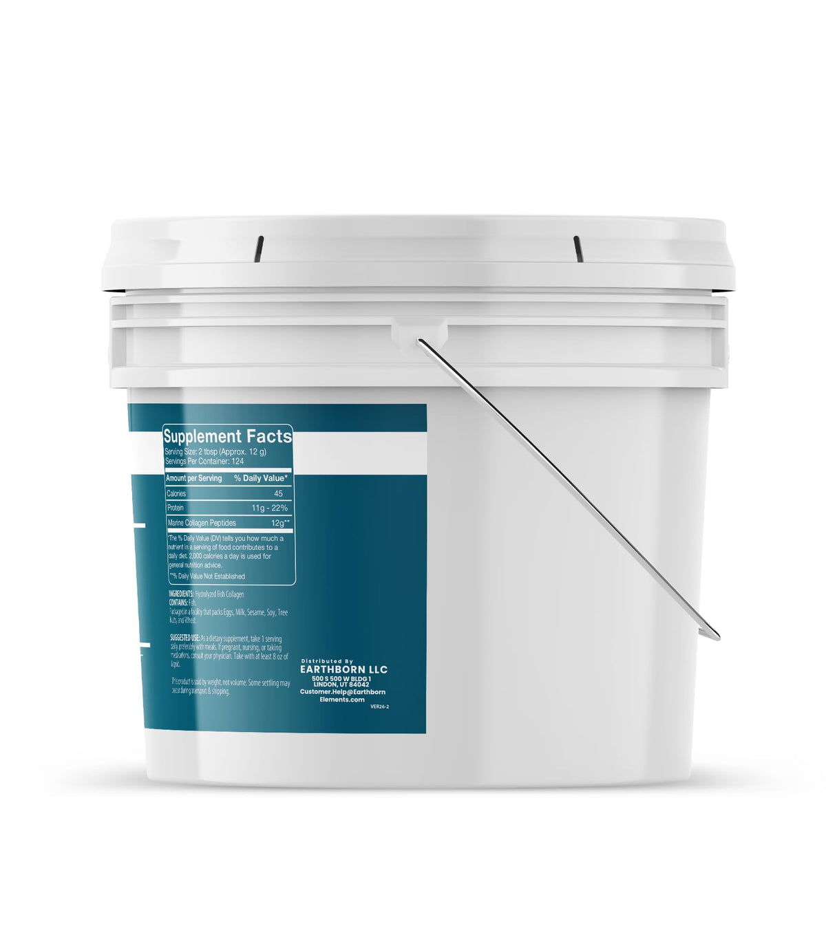 Hydrolyzed Marine Collagen Peptides Powder Dietary Supplement 52.8 Ounce T693662