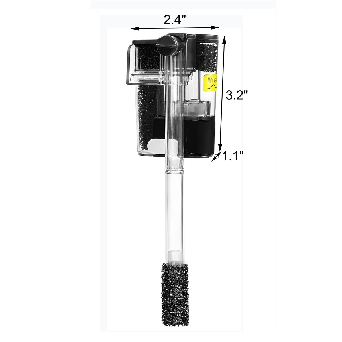 Aquarium Hang on Power Filter 3 Gallon 65GPH C478
