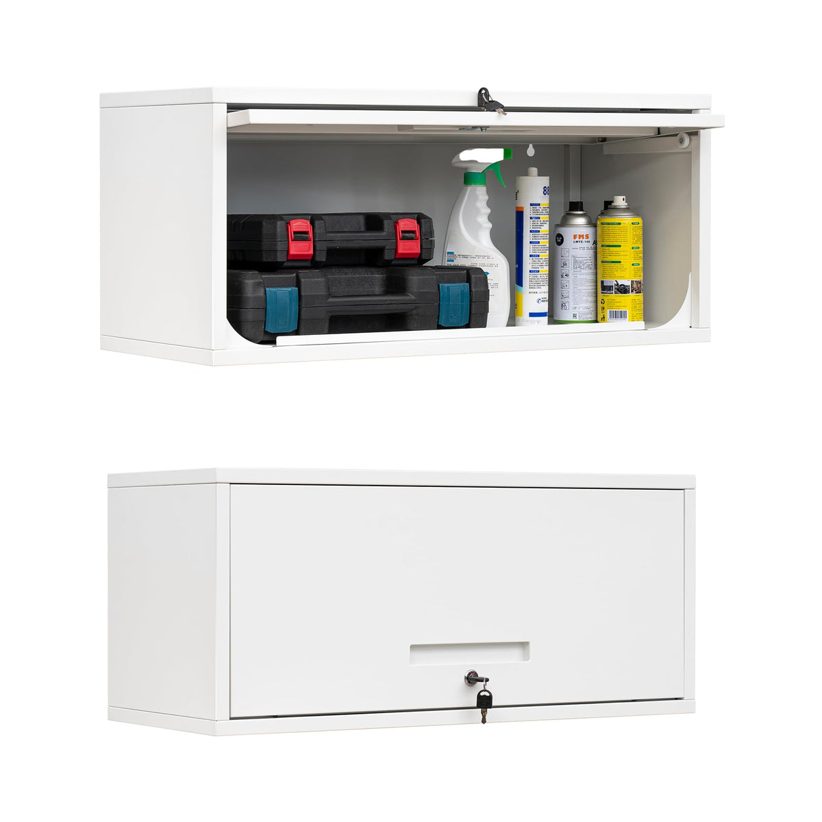 Metal Wall Mounted Storage Cabinet with Doors H781