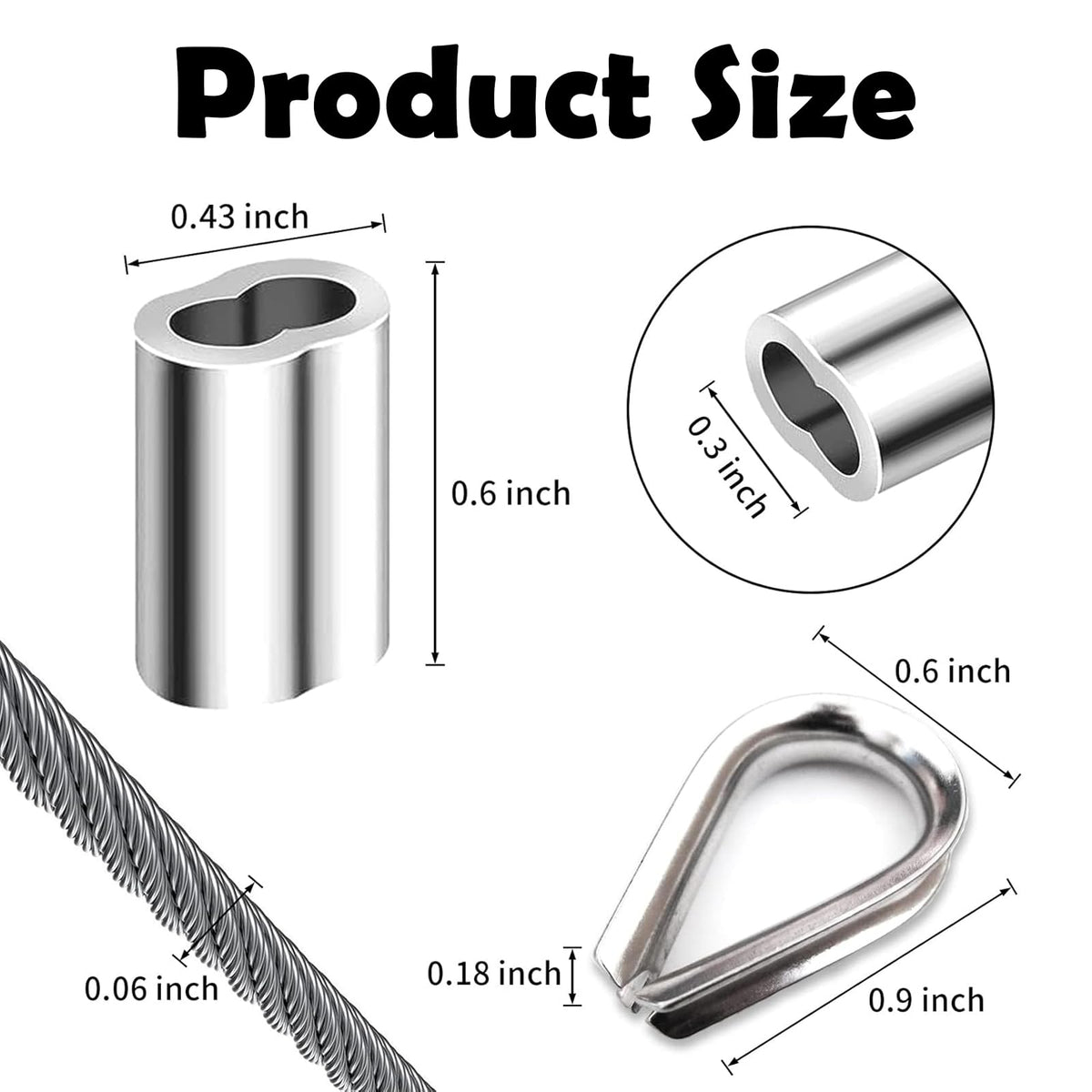 1/8 inch Stainless Steel Wire Rope Kit, 33ft U58283