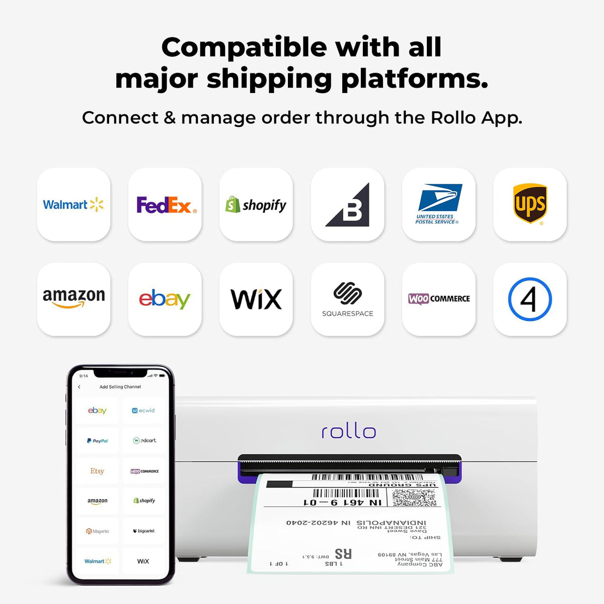 Wireless Wi-Fi 4x6 Thermal Label Printer D26729