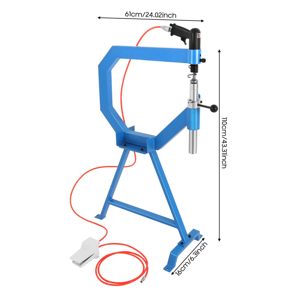 Pneumatic Planishing Hammer with Steel Frame Stand and Foot Pedal M975
