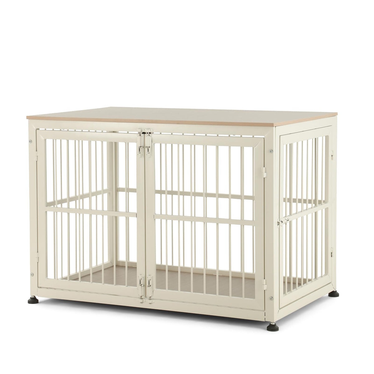 48" Rustic Heavy Duty Wooden Dog Crate Furniture O308634