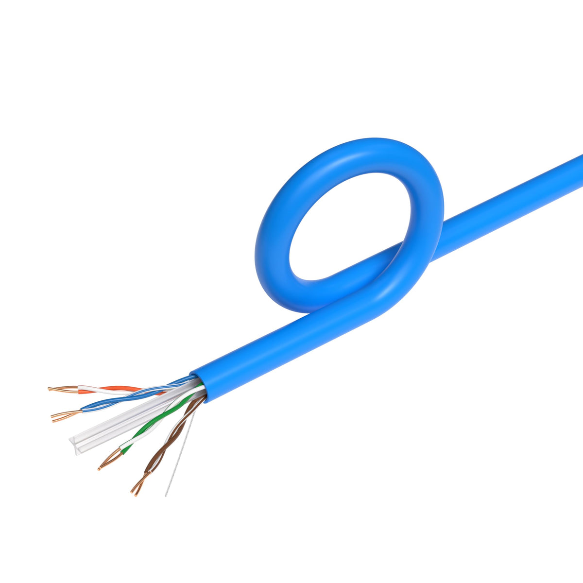 1000ft Plenum CMP CAT6 Solid Cable Blue Y887