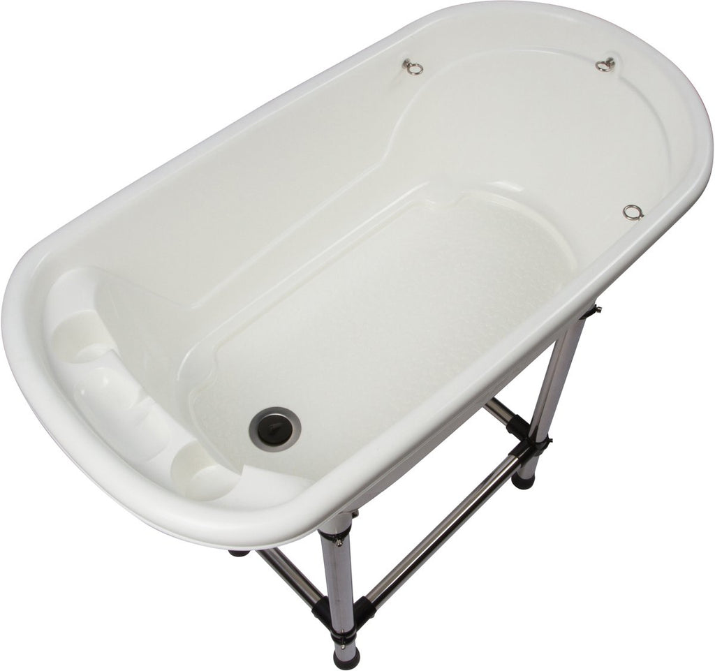 Portable Pet Bath Tub White 37.5"x19.5"x35.5" K147113