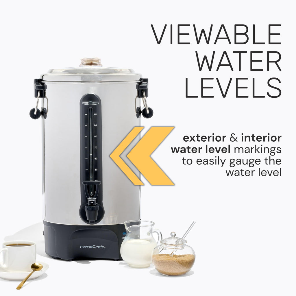 100-Cup Stainless Steel Coffee Urn and Hot Beverage Dispenser P38188