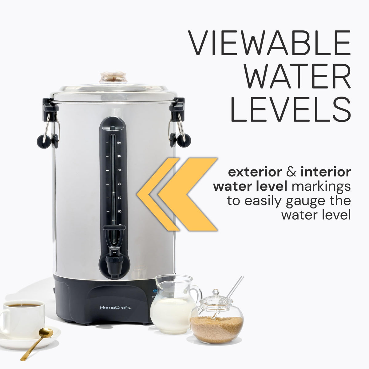 100-Cup Stainless Steel Coffee Urn and Hot Beverage Dispenser P38188
