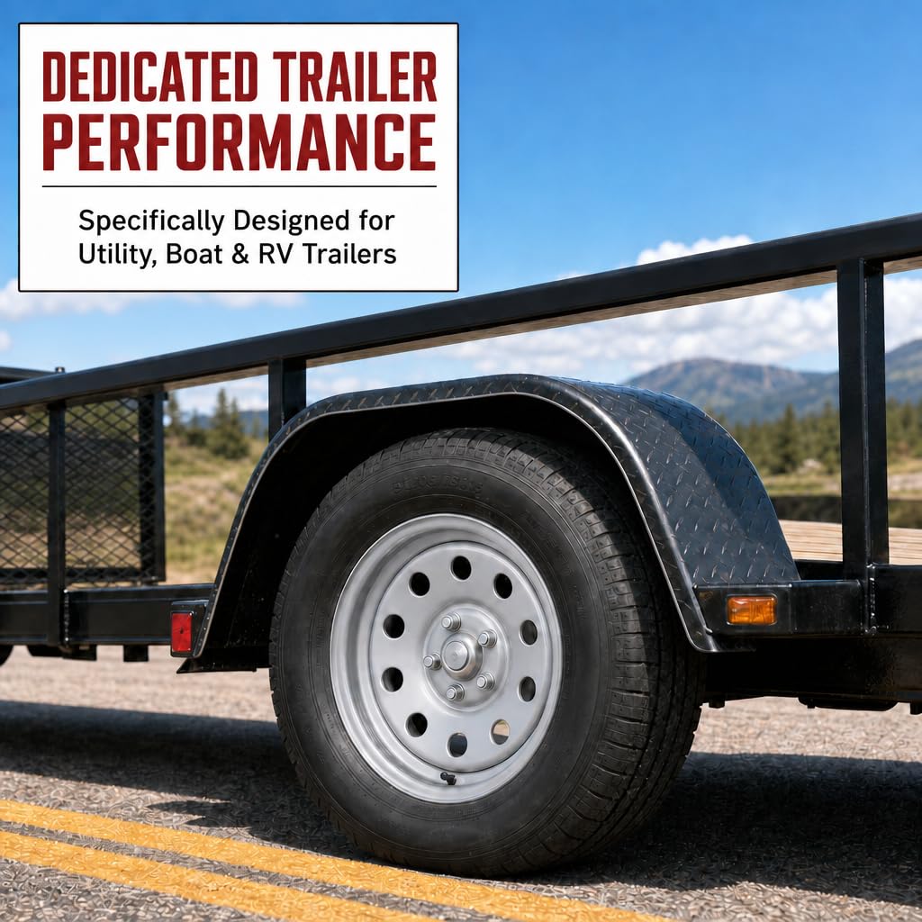 15 Inch 5 Lug Silver Trailer Wheel X87022