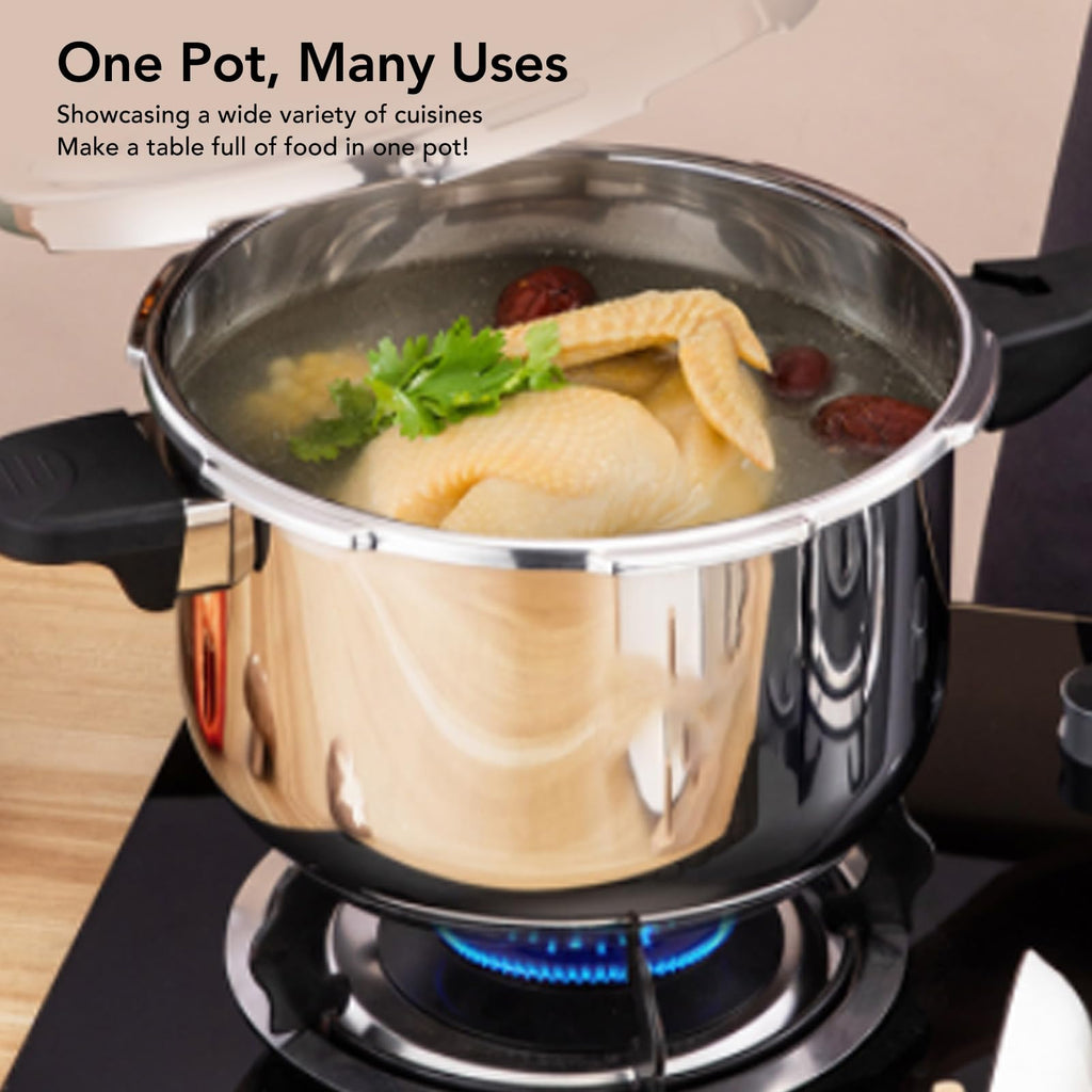 80KPA Stainless Steel Pressure Cooker with Safety Valve (3L) B5236