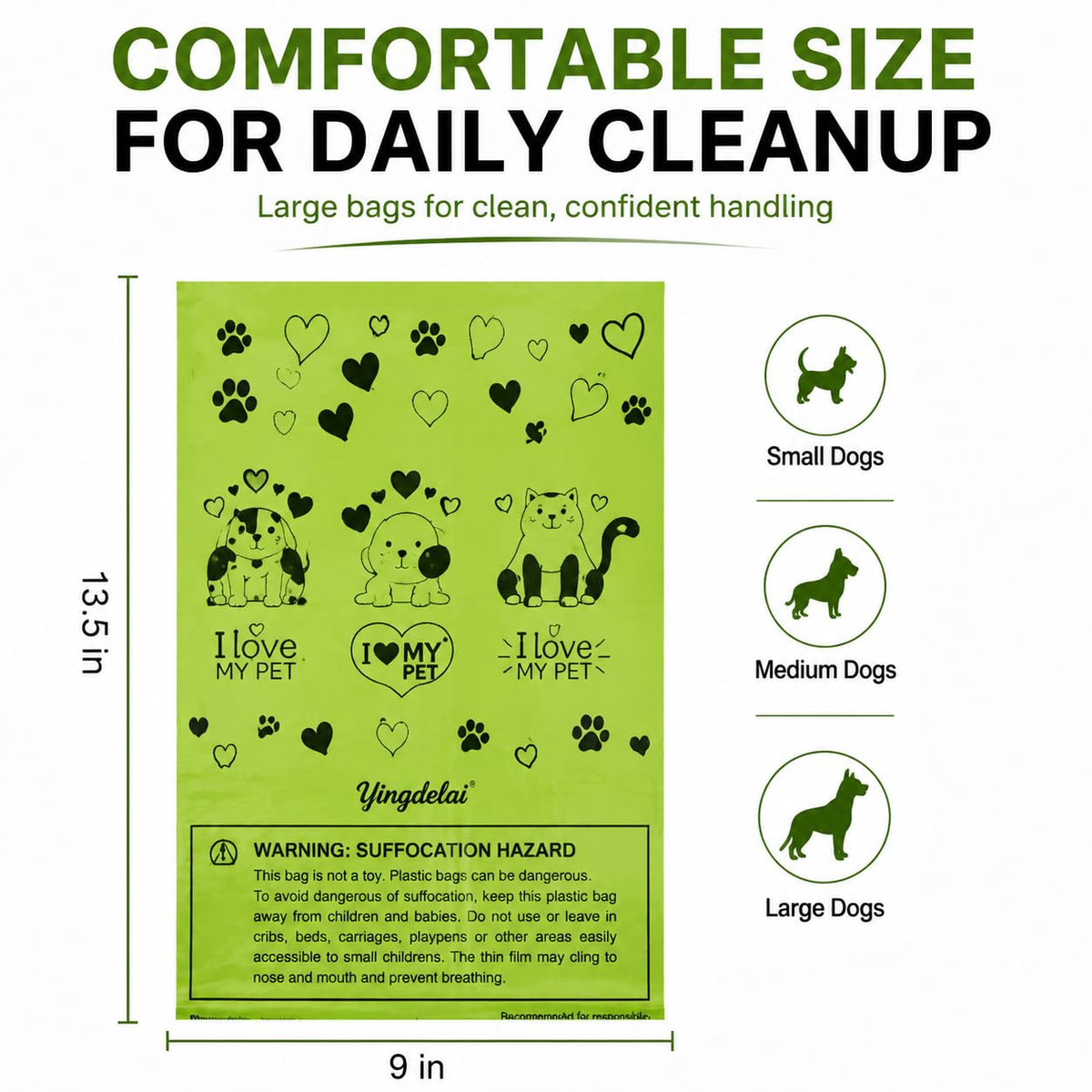 Biodegradable 540 Count Dog Poop Bag with Dispenser Y412889