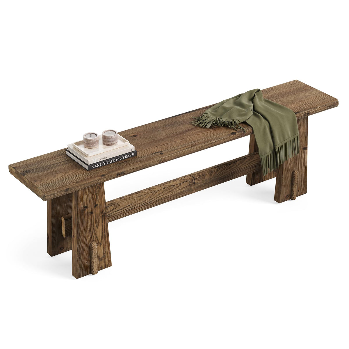 59" Solid Wood Bench T950034