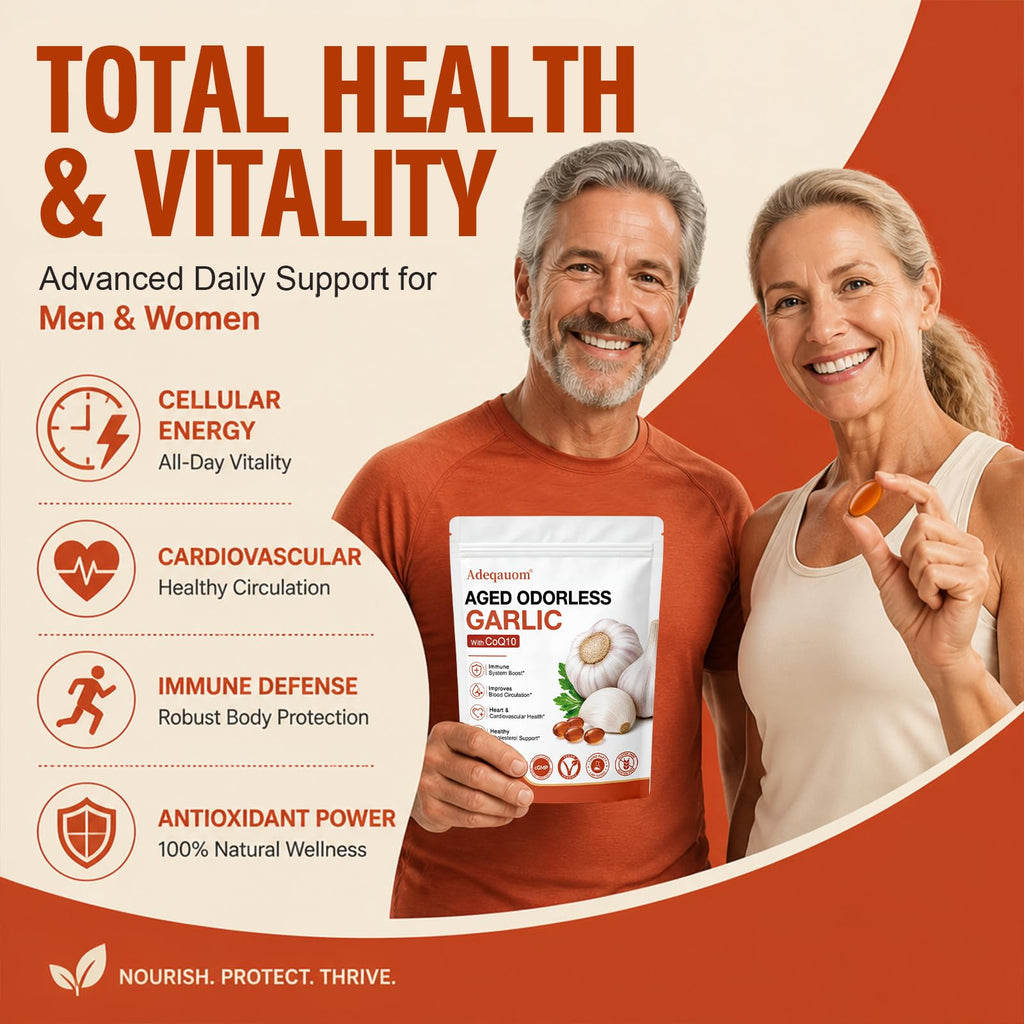 1200 mg Odorless Aged Garlic Extract Softgels with CoQ10 Ubiquinol & Vitamin K2, 120 Softgels M561