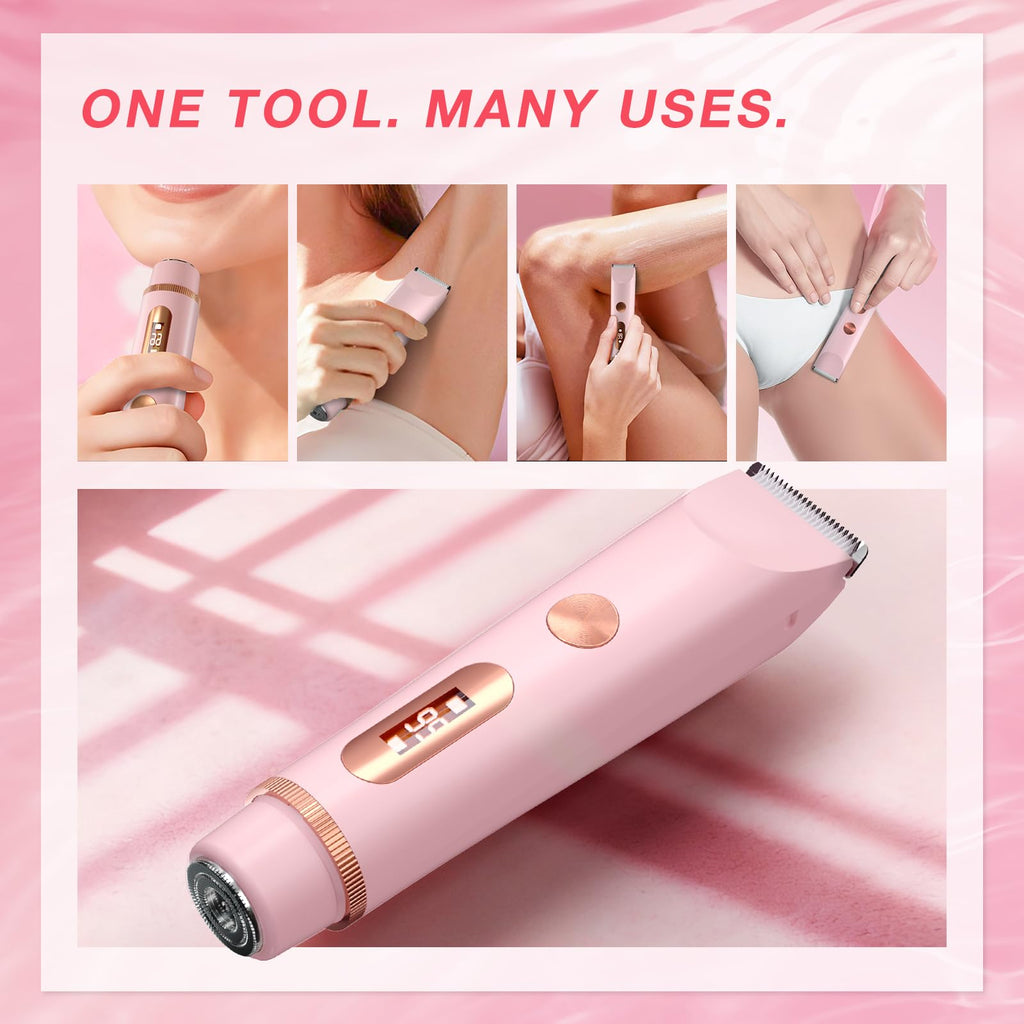 Dual-Head Electric Body Hair Trimmer IP67 Waterproof USB-C Rechargeable W575