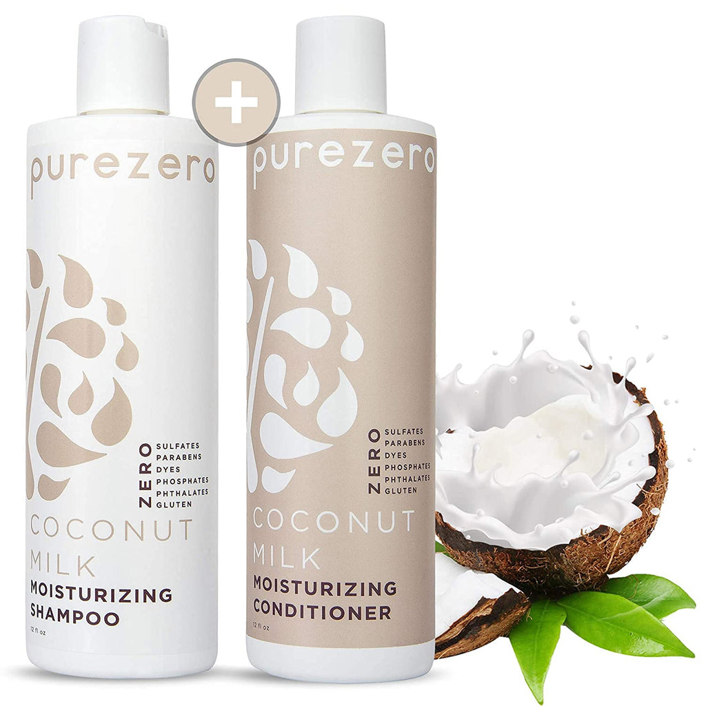 Coconut Milk Shampoo & Conditioner Set Vegan Sulfate Free I74405