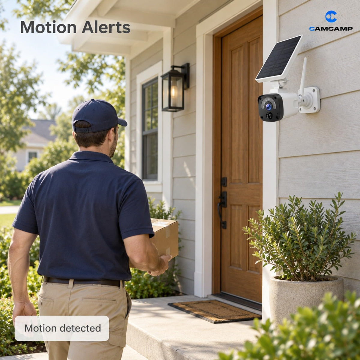 Solar Security Cameras Wireless Outdoor System 4-Cam 2.5K 64GB SD J734591